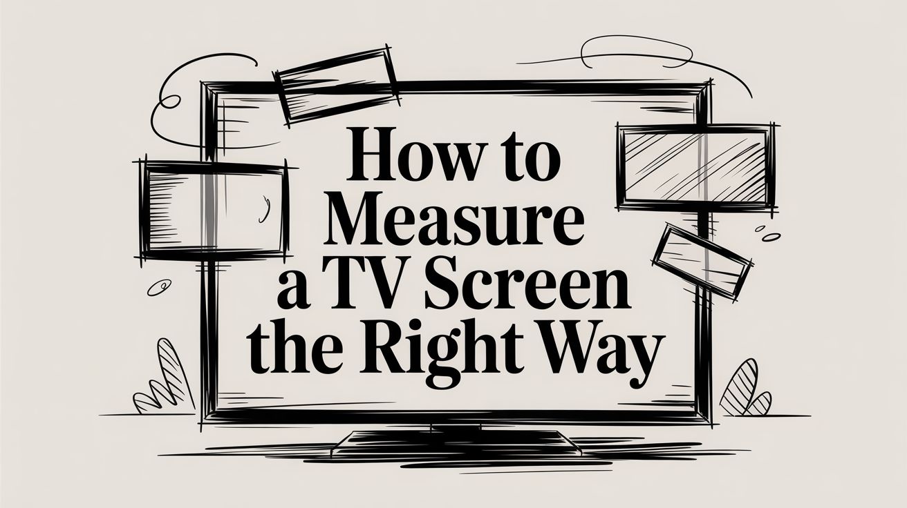 Blog 41 how to measure a tv screen illustration