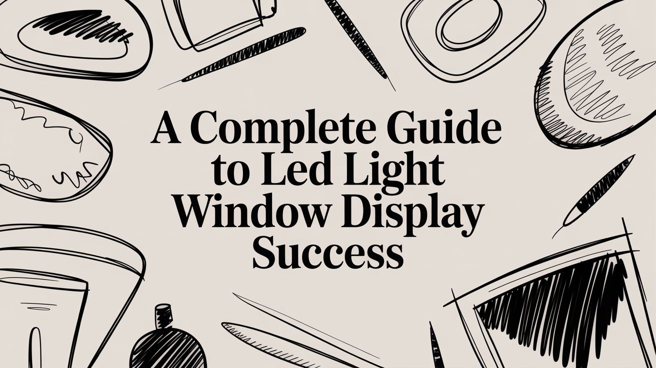 Blog 38 led light window display sketch art