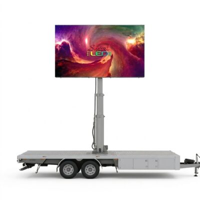 20' LED Screen Tower - RGB 3-in-1 Screen, 110/220V AC - Trailer Mount